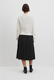 Australian Cotton Wool Blend Zip Through Knit Cardigan