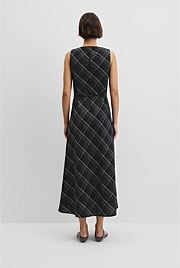 Organically Grown Linen Check Maxi Dress