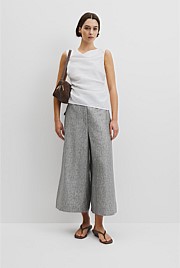 Ruched Linen Tank