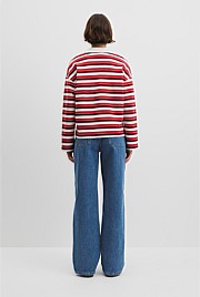 Australian Grown Cotton Stripe Texture Rugby Sweat