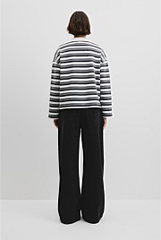 Australian Grown Cotton Stripe Texture Rugby Sweat