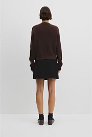 Australian Cotton Wool Blend Zip Through Knit Cardigan