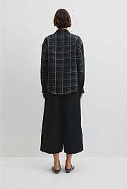 Organically Grown Linen Relaxed Fit Long Sleeve Check Shirt