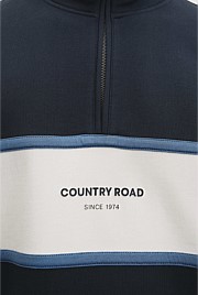 Australian Cotton Modern Logo Quarter Zip Sweat