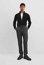 Australian Cotton Silk Blend Zip Through Knit Jacket