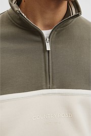 Australian Cotton Modern Logo Quarter Zip Sweat
