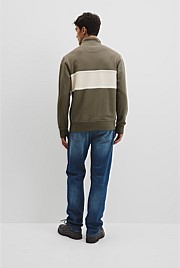 Australian Cotton Modern Logo Quarter Zip Sweat