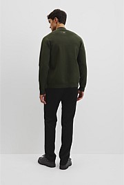 Australian Cotton Silk Blend Zip Through Knit Jacket
