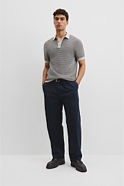 Australian Cotton Textured Knit Polo