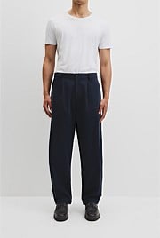 Pleated Wide Leg Chino