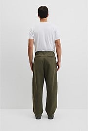 Pleated Wide Leg Chino