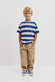 Oversized Stripe Short Sleeve T-Shirt
