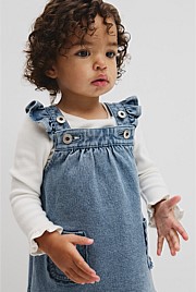 Scallop Denim Pinafore