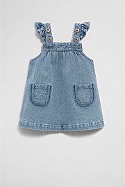 Scallop Denim Pinafore