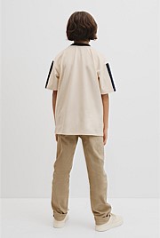 Teen Australian Cotton Relaxed Stripe Detail T-Shirt