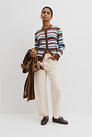 Stripe Knit Cardigan