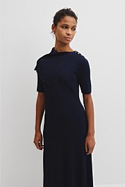Trim Detail Knit Dress