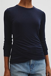 Jersey Wrap Top
