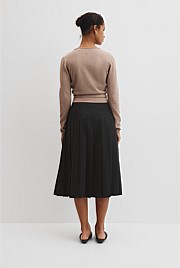 Merino Button Detail Wrap Knit