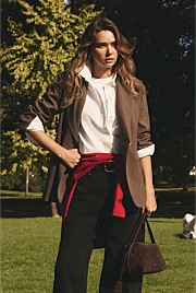 Wool Blend Cross Over Blazer