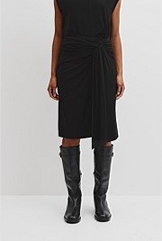 Twist Crepe Skirt