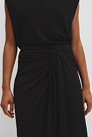 Twist Crepe Skirt