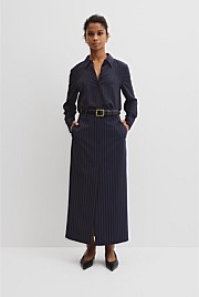 Pinstripe Silk Shirt