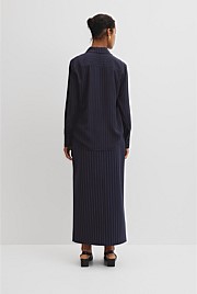 Pinstripe Silk Shirt