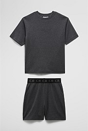 Teen Organically Grown Cotton Blend Short Sleeve Relaxed Pyjama Set