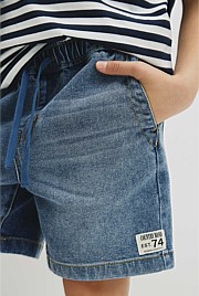 Teen Pull On Denim Short
