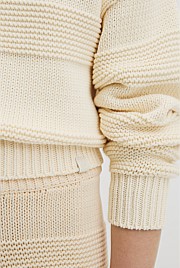Teen Australian Cotton Blend Long Sleeve Relaxed Crop Knit