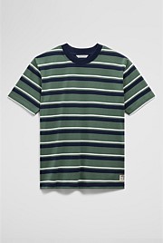 Teen Australian Cotton Relaxed Stripe Short Sleeve T-Shirt