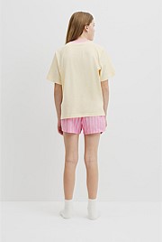 Teen Australian Cotton Short Sleeve Stripe Sleep Set