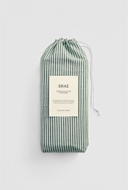 Brae Australian Cotton Stripe Queen Flat Sheet