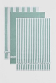 CR Stripe Australian Cotton Tea Towel Pack of 3