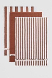 CR Stripe Australian Cotton Tea Towel Pack of 3