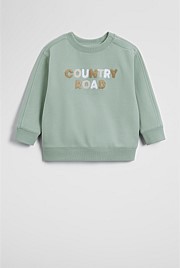 Australian Cotton Contrast Boucle Sweat