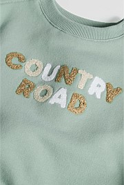 Australian Cotton Contrast Boucle Sweat