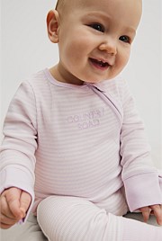 Organically Grown Cotton Stripe Rib Jumpsuit