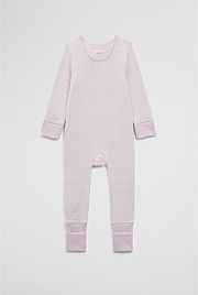 Organically Grown Cotton Stripe Rib Jumpsuit