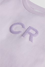Organically Grown Cotton Short Sleeve Sequin Logo T-Shirt