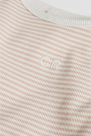 Australian Cotton Short Sleeve Stripe Rib T-Shirt