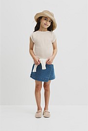 Australian Cotton Short Sleeve Stripe Rib T-Shirt