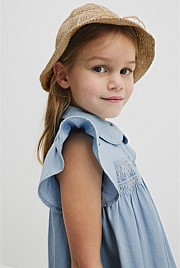 Organically Grown Cotton Short Sleeve Chambray Dress