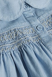 Organically Grown Cotton Short Sleeve Chambray Dress