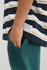 Australian Cotton Oversized Stripe Short Sleeve Tee