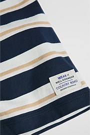 Australian Cotton Oversized Stripe Short Sleeve Tee