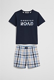 Australian Cotton Short Sleeve Logo Pyjama Set
