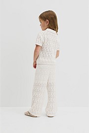 Australian Cotton Short Sleeve Collar Knit Top