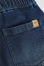 Pull On Denim Straight Pant